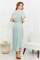 Robe mi-longue découpée HEYSON Make It Work en menthe